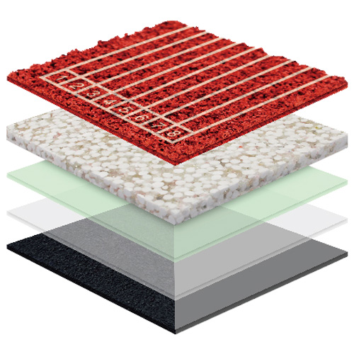 茂名无缝预制型塑胶跑道渗水TPR喷面